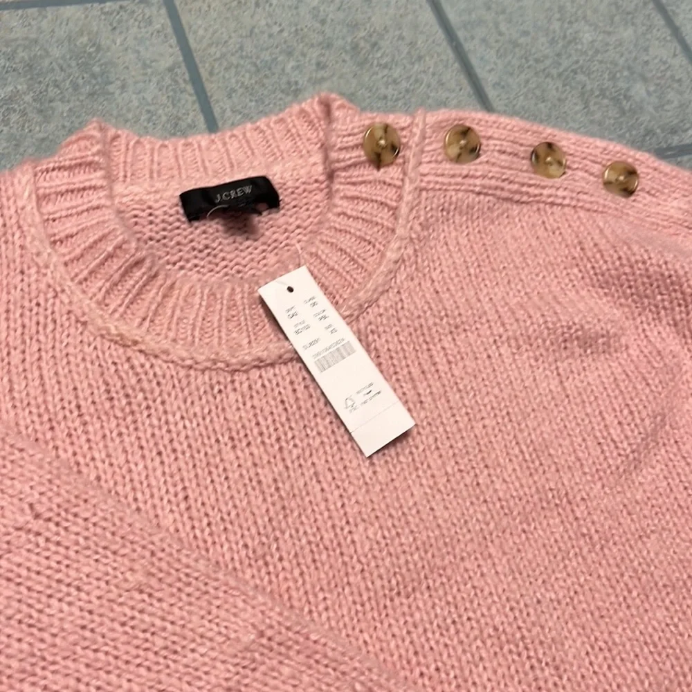 J. Crew pink alpaca wool sweater NWT